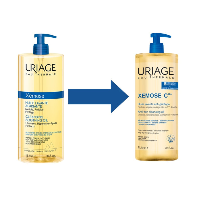 Ulei de duș, Uriage Xémose, 1 l, pentru piele uscată