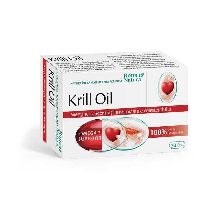 Supliment alimentar Rotta Natura Krill Oil, 500 mg, 30 capsule
