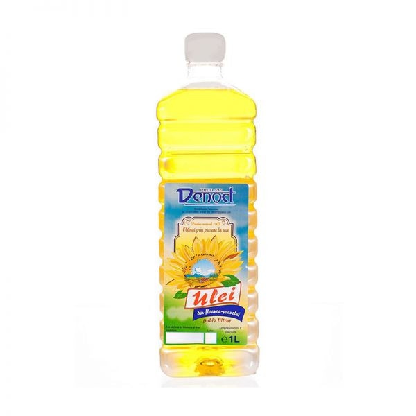 Ulei de floarea-soarelui Denoct Prod, presat la rece, extravirgin, 1 l