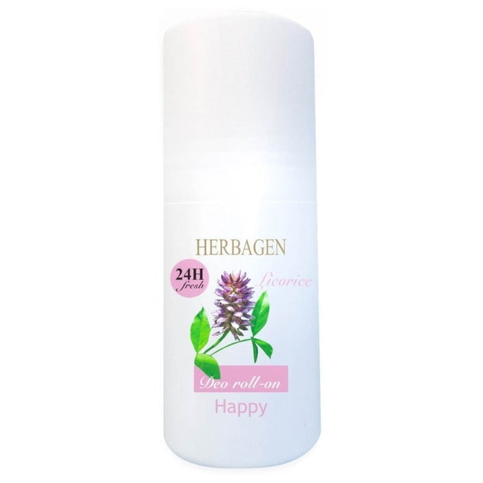 Deodorant roll-on Herbagen Happy, cu extract de lemn-dulce, unisex, 50 ml