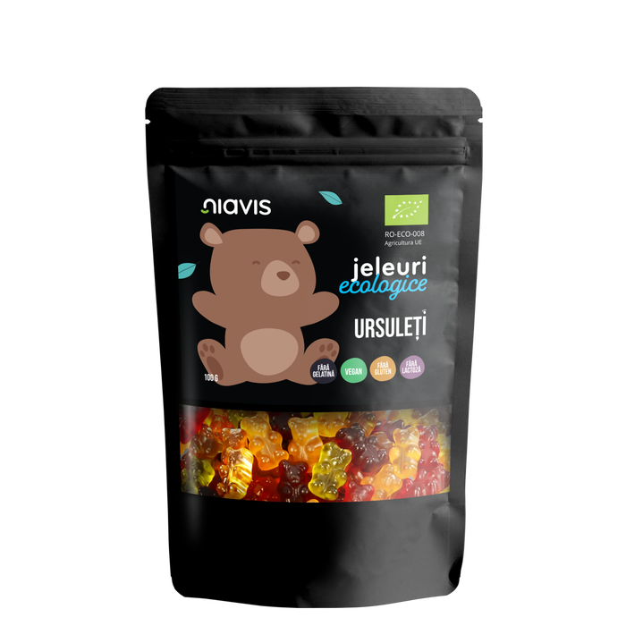 Jeleuri ecologice Niavis Ursuleți, cu arome de fructe, 100 g