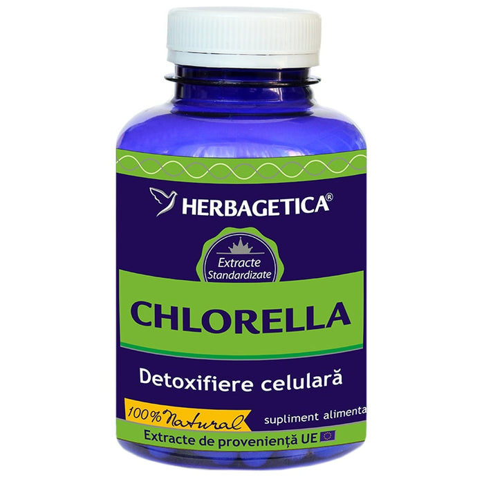 Supliment alimentar Herbagetica Chlorella, 120 capsule