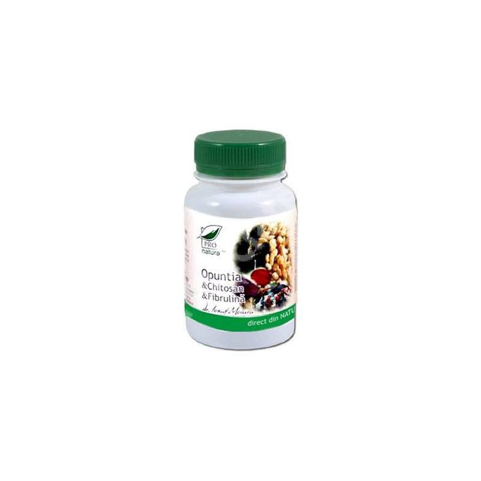 Supliment alimentar Pro-Natura Opuntia, Chitosan și Fibrulina, 60 capsule