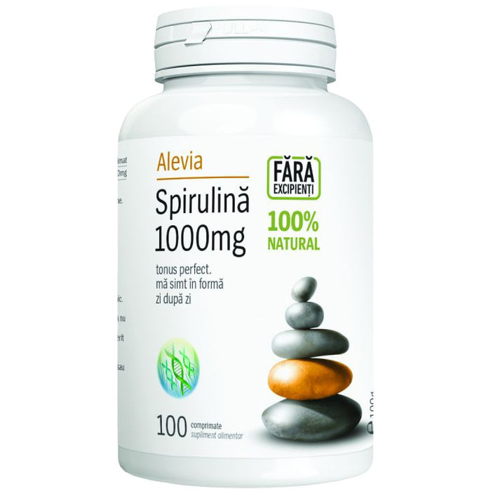 Supliment alimentar Alevia Spirulina Bio 1000 mg, 100 comprimate