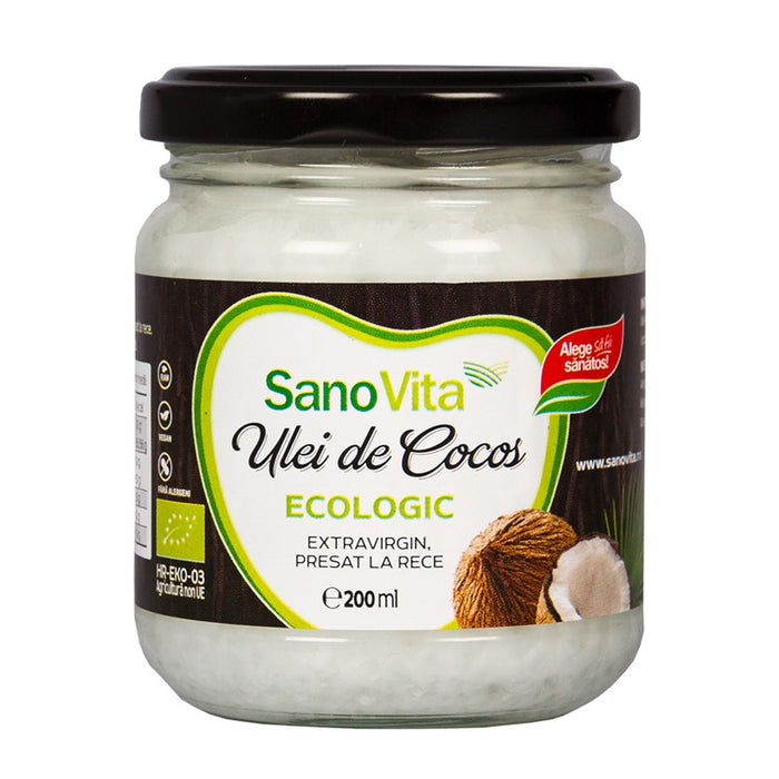 Ulei de cocos extravirgin ecologic Sano Vita, 200 ml