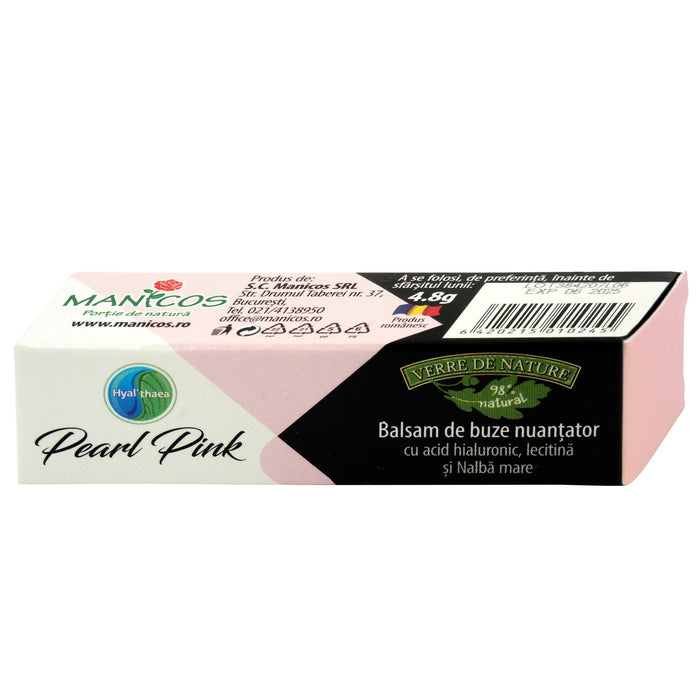 Balsam de buze nuanțator Verre De Nature Pearl Pink, nuanță roz sidefat, 4,8 g