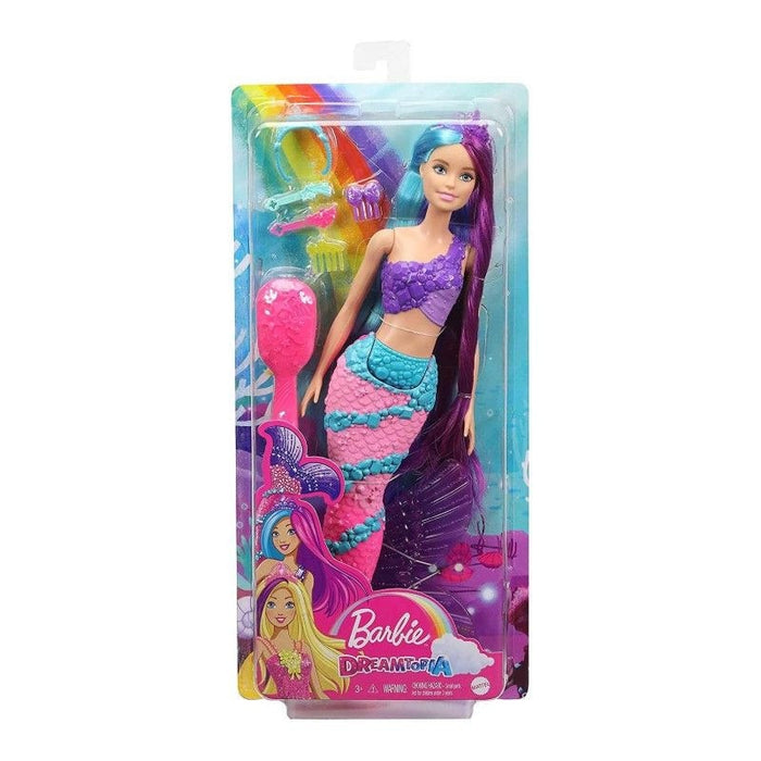 Păpușă Barbie Dreamtopia, Coafură Magicală, Albastru/Roz