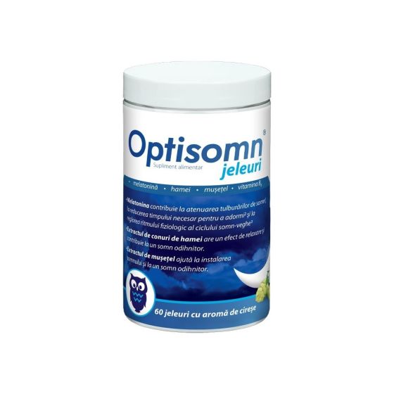 Supliment alimentar Zdrovit Optisomn, aromă de cireșe, 60 jeleuri