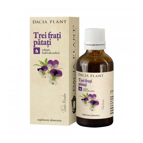 Tinctură de trei frați pătați Dacia Plant, soluție hidroalcoolică, 50 ml