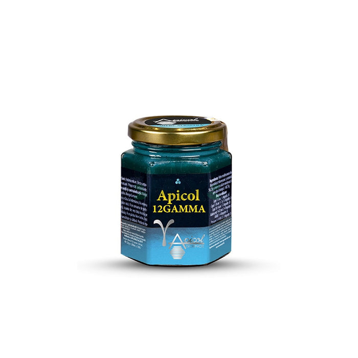 Supliment alimentar ApicolScience Apicol 12Gamma, miere albastră cu spirulină și tămâie, 200 ml