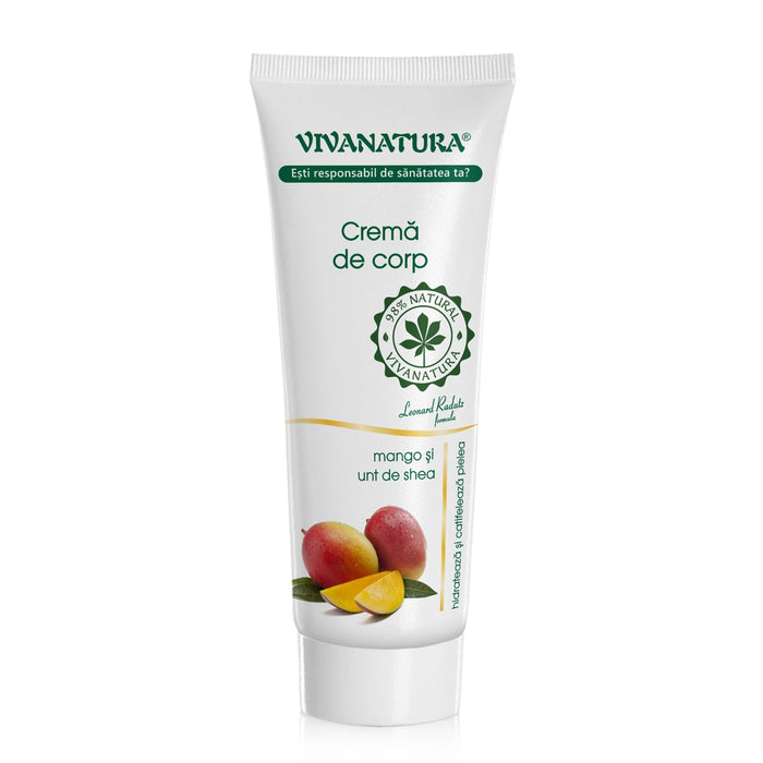 Cremă de corp VivaNatura cu mango și unt de shea, 250 ml