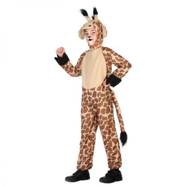 Costum deghizare Girafă, 5-6 ani, 2 piese, galben-maro