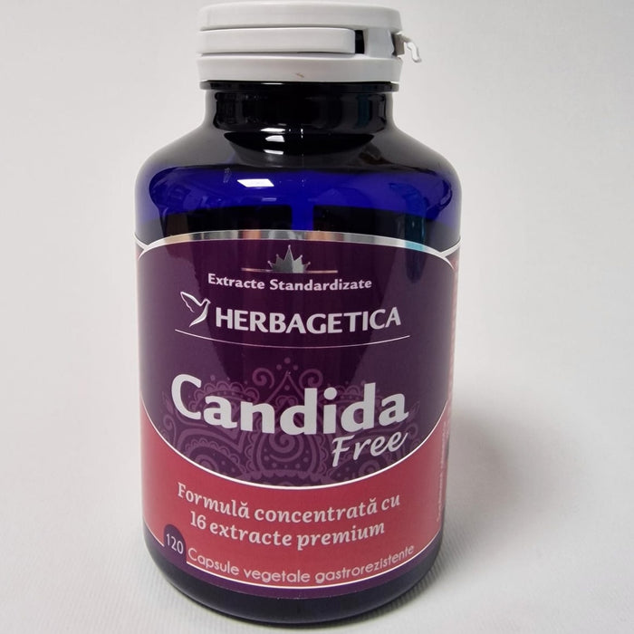 Supliment alimentar Herbagetica Candida Free, 120 capsule