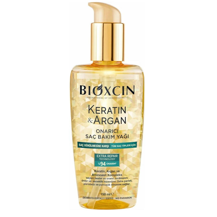 Ulei reparator pentru păr Bioxcin Keratin & Argan, 150 ml