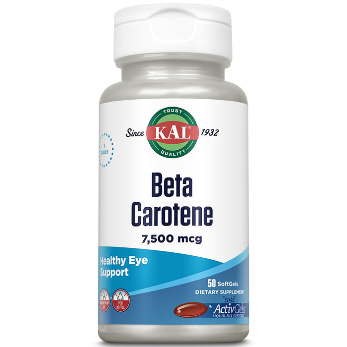 Supliment alimentar KAL Beta Carotene, 7.500 mcg, 50 capsule moi