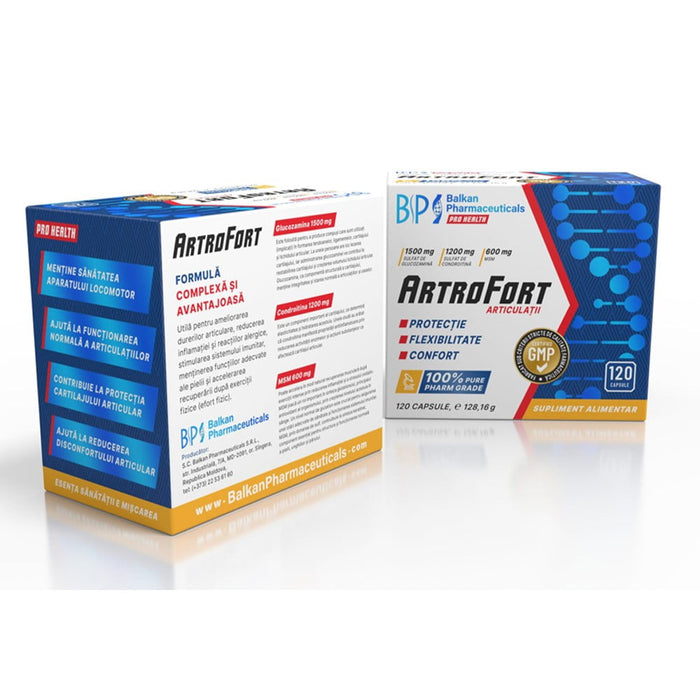 Supliment alimentar Balkan Pharmaceuticals ArtroFort pentru articulații, 120 capsule