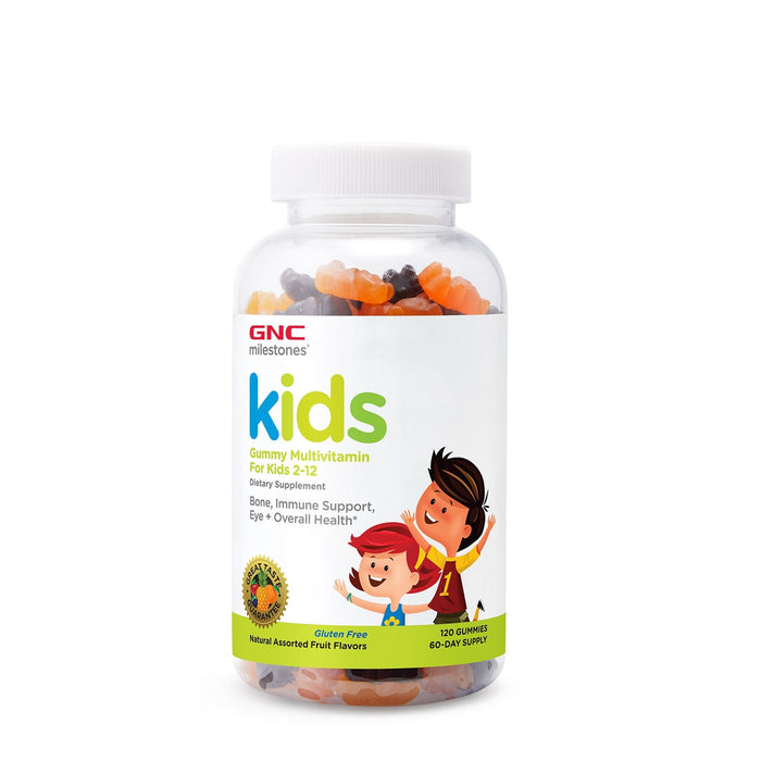Supliment alimentar GNC Milestones Kids Multivitamin, aromă de fructe, pentru copii 2–12 ani, 120 jeleuri