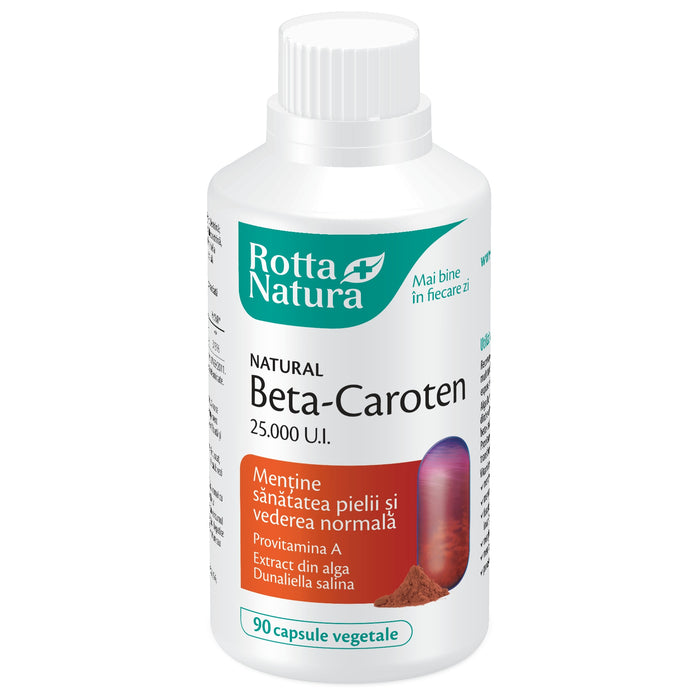 Supliment alimentar Rotta Natura Beta-Caroten Natural, 25.000 UI, 90 capsule vegetale