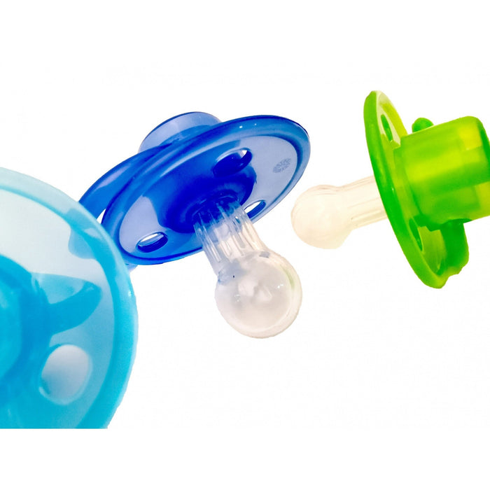 Set de 3 suzete Baby Pure, albastru și verde