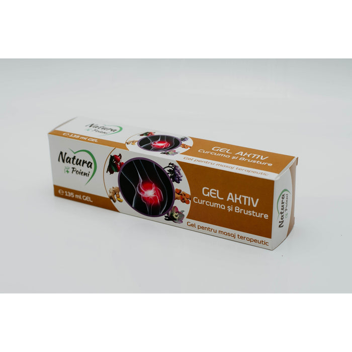 Gel pentru masaj Natura Plant Gel Activ cu Curcuma și Brusture, 135 ml