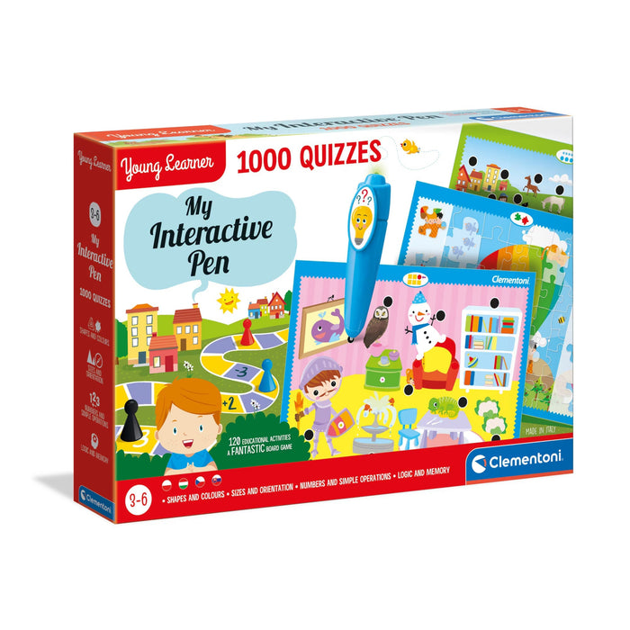 Joc educativ cu stilou interactiv Clementoni Young Learner My Interactive Pen, 1000 de întrebări, 3–6 ani