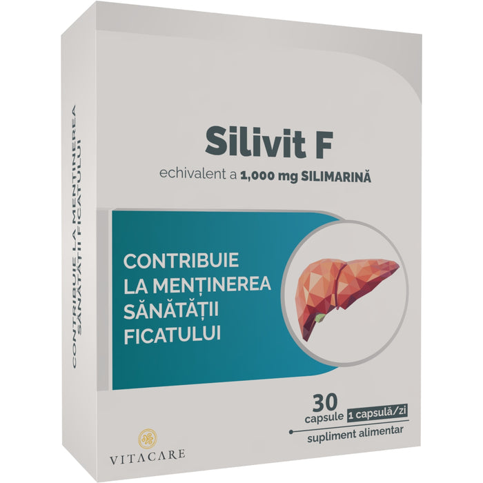 Supliment alimentar Vitacare Silivit F, echivalent cu 1.000 mg silimarină, 30 capsule
