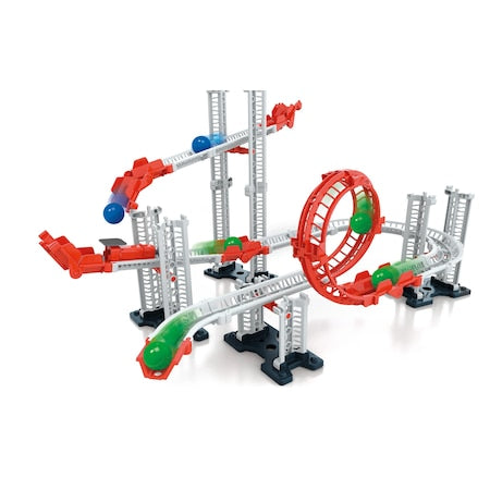 Set de construcție cu bile Clementoni Science & Play Action & Reaction, Starter Set, peste 50 de componente, 6+ ani