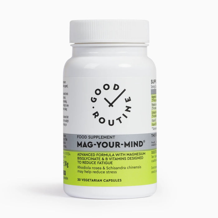 Supliment alimentar Good Routine Mag-Your-Mind cu magneziu bisglicinat, vitaminele B6 și B9, 30 capsule vegetale