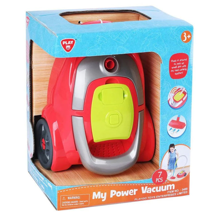 Aspirator de jucărie PlayGo My Power Vacuum, cu lumini, 7 piese, 3+ ani