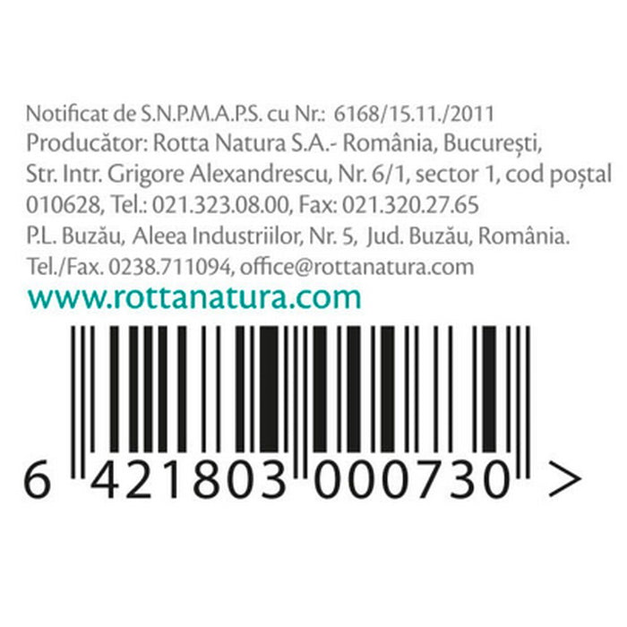 Supliment alimentar Rotta Natura Extract din frunze de măslin, 500 mg, 60 capsule