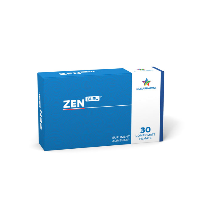 Supliment alimentar Bleupharma Zen Bleu, comprimate filmate, 30 comprimate