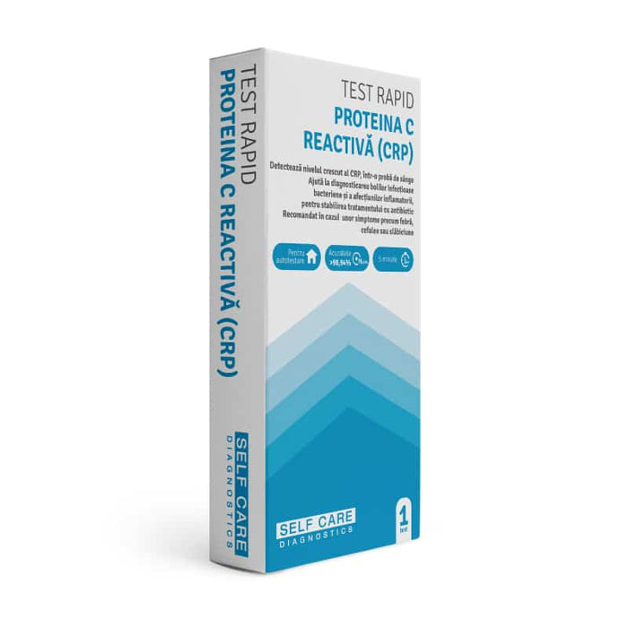 Test rapid Self Care pentru proteina C reactivă (CRP), casetă, 1 bucată