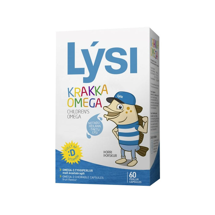 Supliment alimentar Lysi Omega 3 masticabil pentru copii, cu vitamina D3 și jucărie, 60 capsule