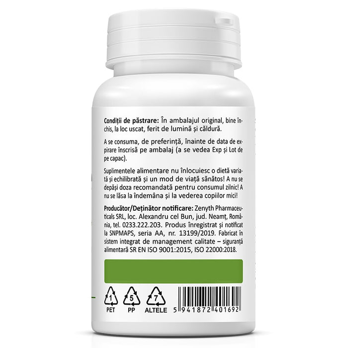 Supliment alimentar Zenyth Pharmaceuticals D-Mannose, 30 capsule vegetale