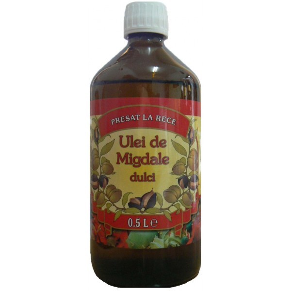Ulei de migdale dulci Herbavit, presat la rece, pentru uz intern, 500 ml