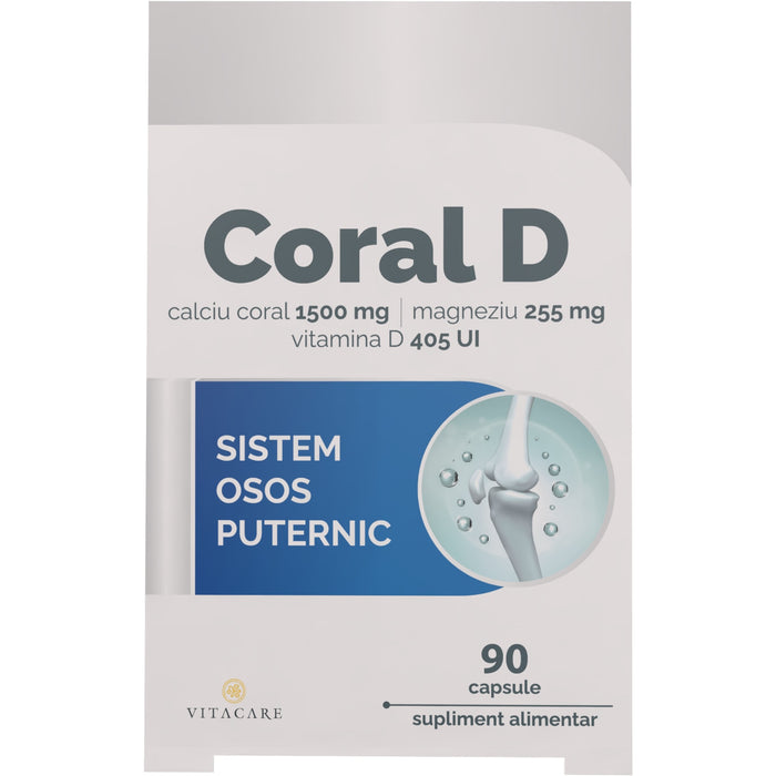 Supliment alimentar Vitacare Coral D, 90 capsule