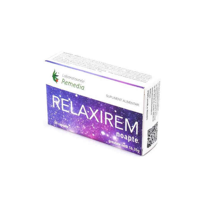 Supliment alimentar Remedia Relaxirem Noapte, 30 comprimate filmate