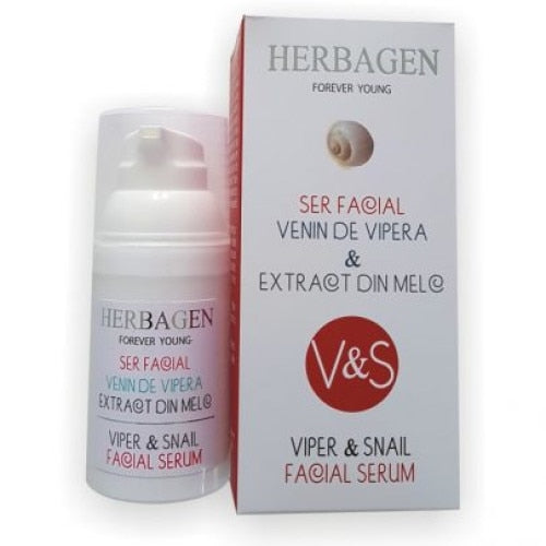 Ser facial Herbagen cu venin de viperă și extract de melc, 30 g