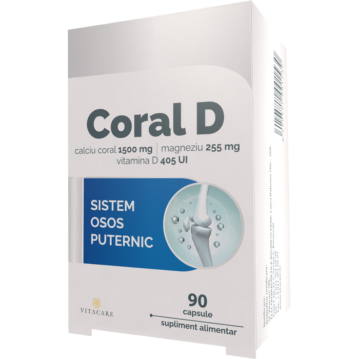 Supliment alimentar Vitacare Coral D, 90 capsule