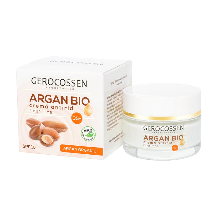Cremă de față Gerocossen Argan Bio, antirid pentru riduri fine, 35+, SPF 10, 50 ml