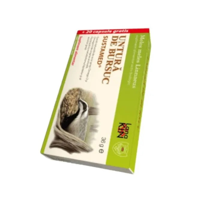 Supliment alimentar Sustamed Untură de bursuc, 120 capsule