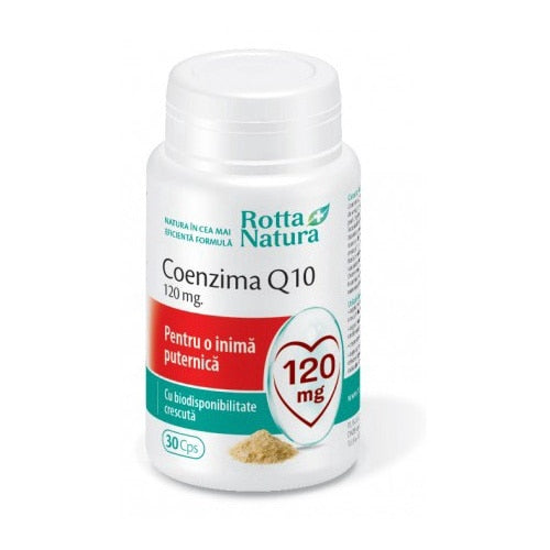 Supliment alimentar Rotta Natura Coenzima Q10, 120 mg, 30 capsule