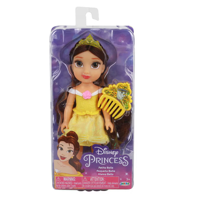 Păpușă Jakks Pacific Disney Princess Petite Belle, cu pieptene, 3+ ani