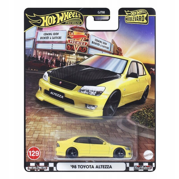 Mașinuță Mattel Hot Wheels Premium Boulevard, '98 Toyota Altezza, Metal/Metal, Real Riders