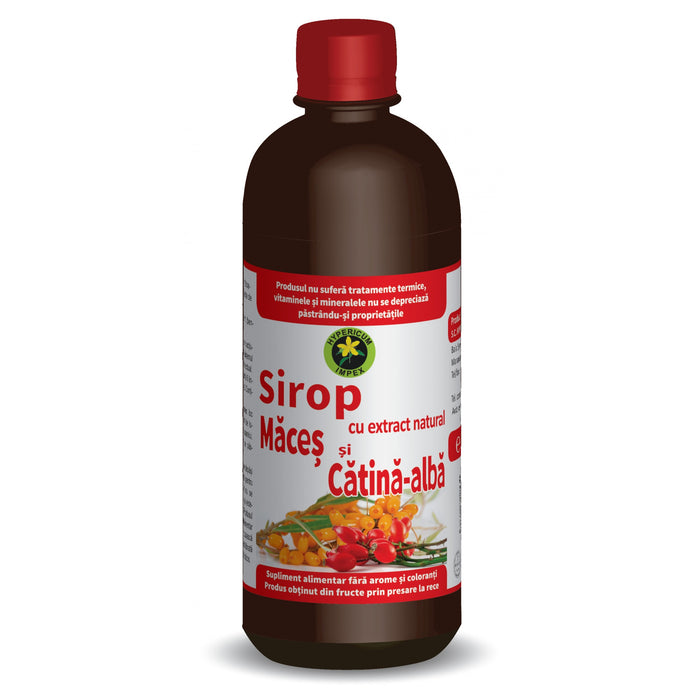 Supliment alimentar Hypericum Plant, sirop de cătină și măceșe, 500 ml