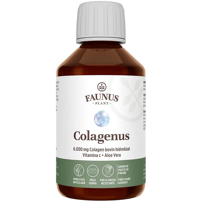 Supliment alimentar Faunus Plant Colagenus, colagen hidrolizat, 250 ml