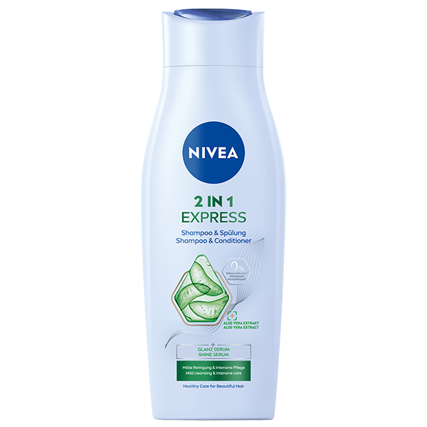 Șampon și balsam 2 în 1 Nivea Express cu aloe vera, 400 ml