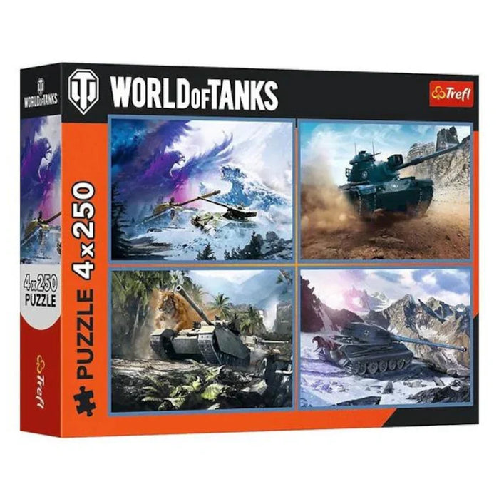 Puzzle Trefl World of Tanks, 4 x 250 piese