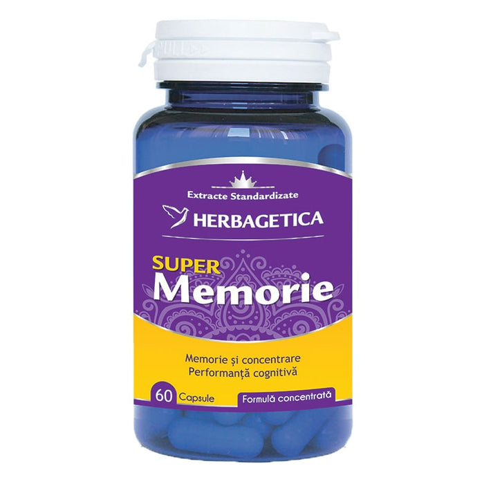 Supliment alimentar Herbagetica Super Memorie, 60 capsule