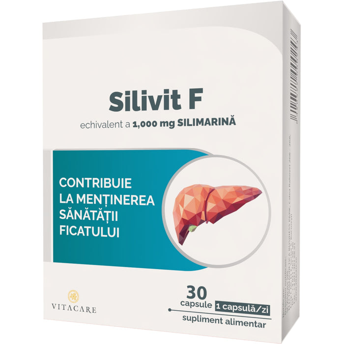 Supliment alimentar Vitacare Silivit F, echivalent cu 1.000 mg silimarină, 30 capsule